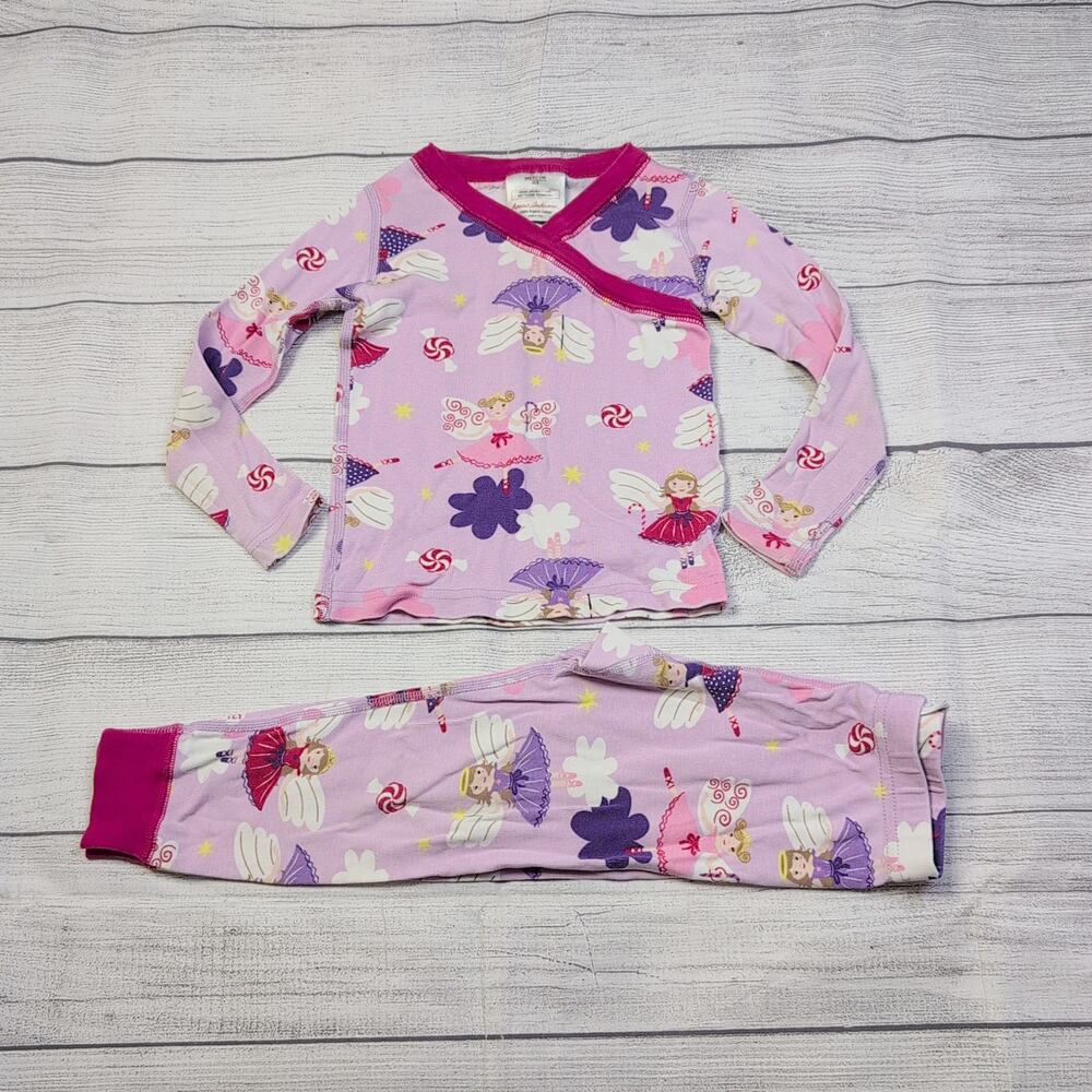 3 Hanna Andersson Sugar Plum Fairy Crossover Long John Pajamas